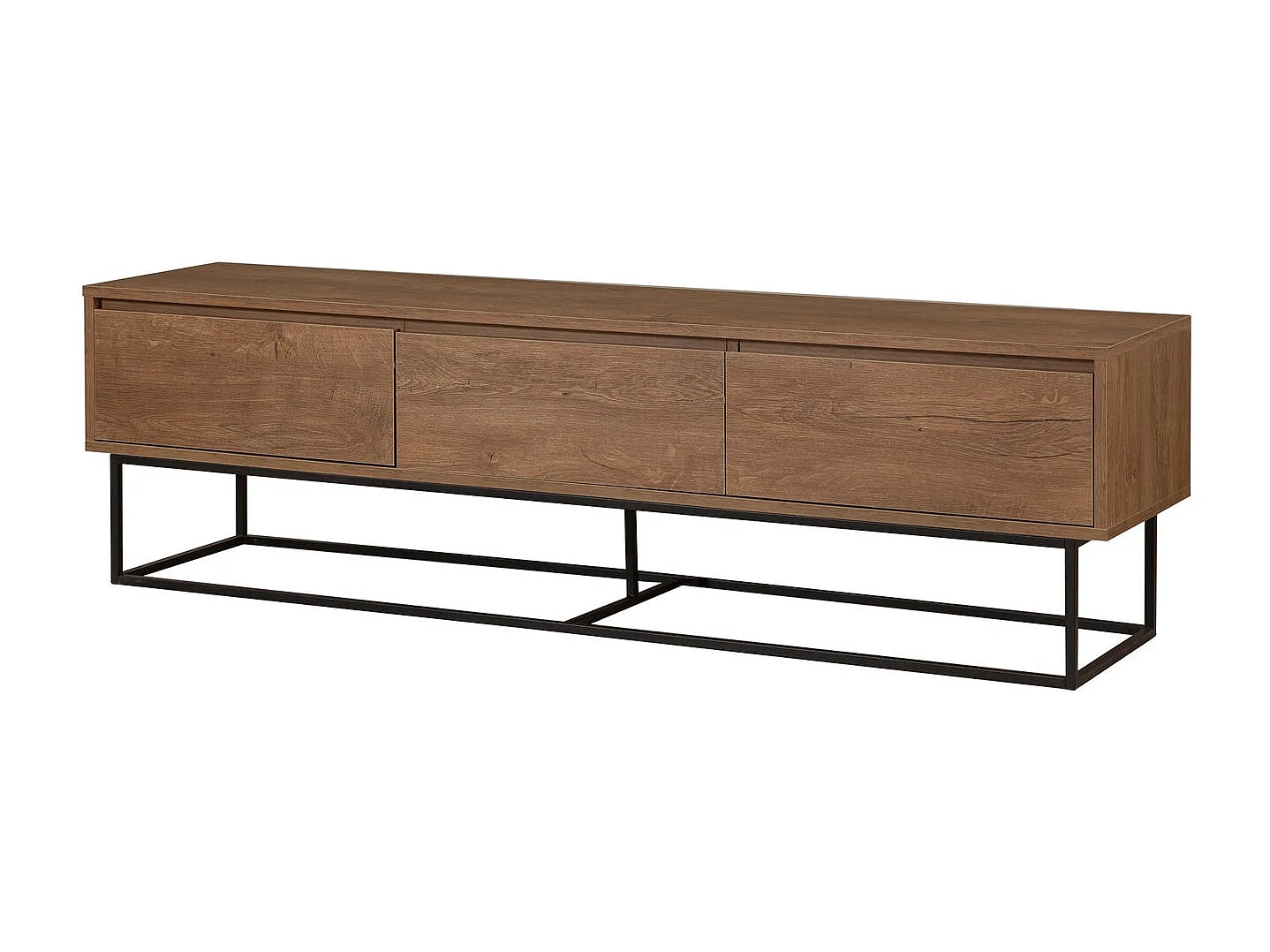 Tv-meubel 3 laden walnootdecor L180 cm - Milo