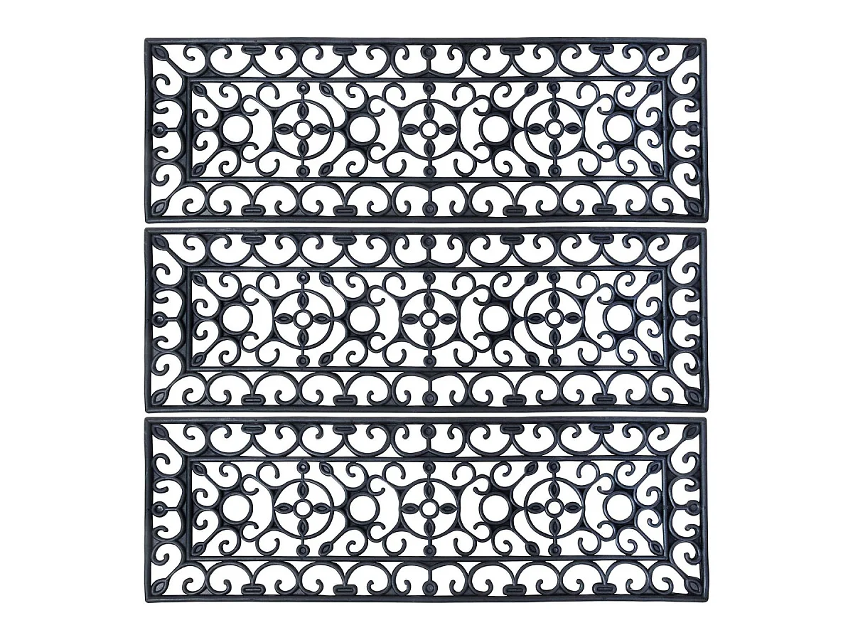 Tapis d'escalier antiglisse en caoutchouc (Lot de 3)