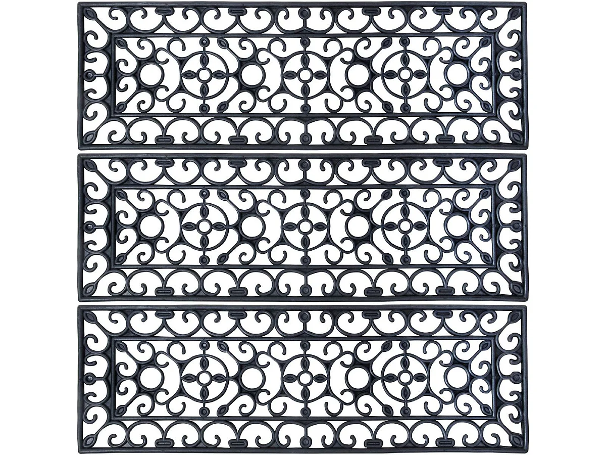 Tapis d'escalier antiglisse en caoutchouc (Lot de 3)