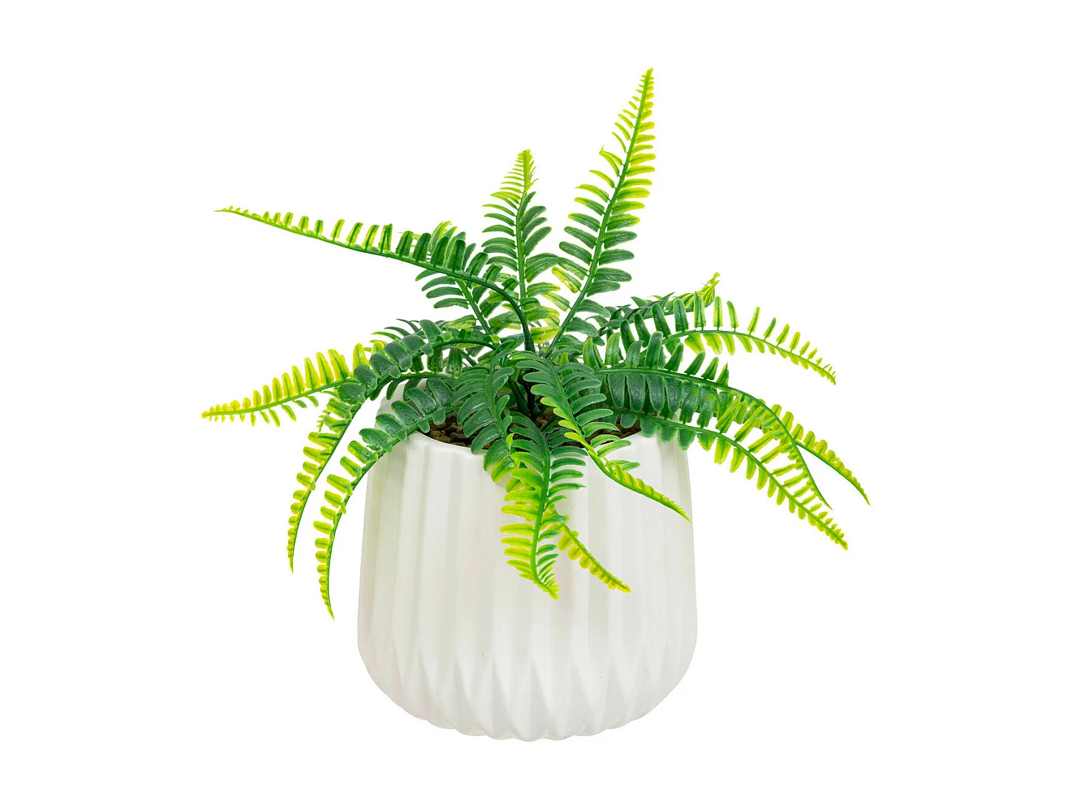 Plante artificielle Fougère dans pot en céramique H 30 cm