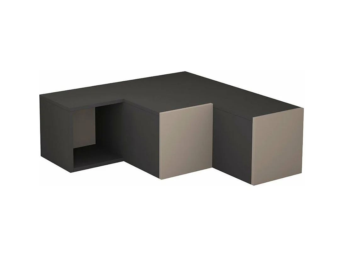 Mobile TV ad angolo con 2 cassetti e 1 nicchia L90 cm - Compact