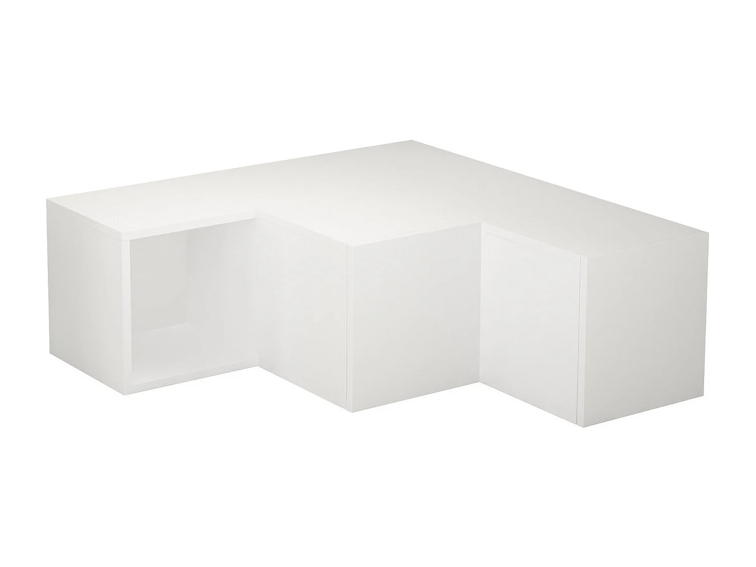 Mueble de TV de esquina con 2 cajones y 1 estante L90 cm - Compact