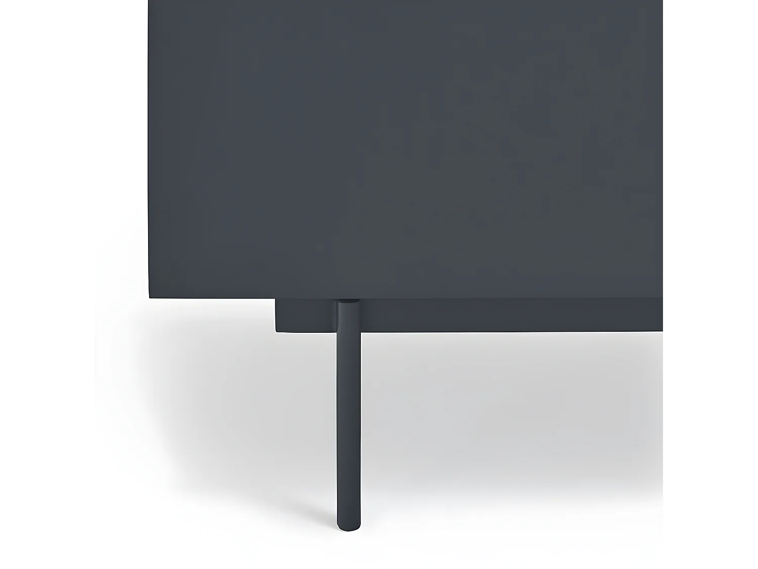 Otto - Table de chevet 2 tiroirs en bois - Gris anthracite