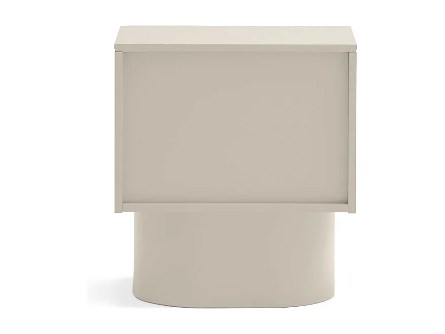 Totem - Table de chevet 2 tiroirs en bois - Couleur : Sable