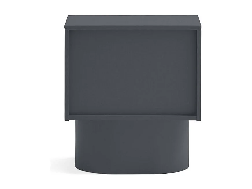 Totem - Table de chevet 2 tiroirs en bois - Couleur : Gris anthracite