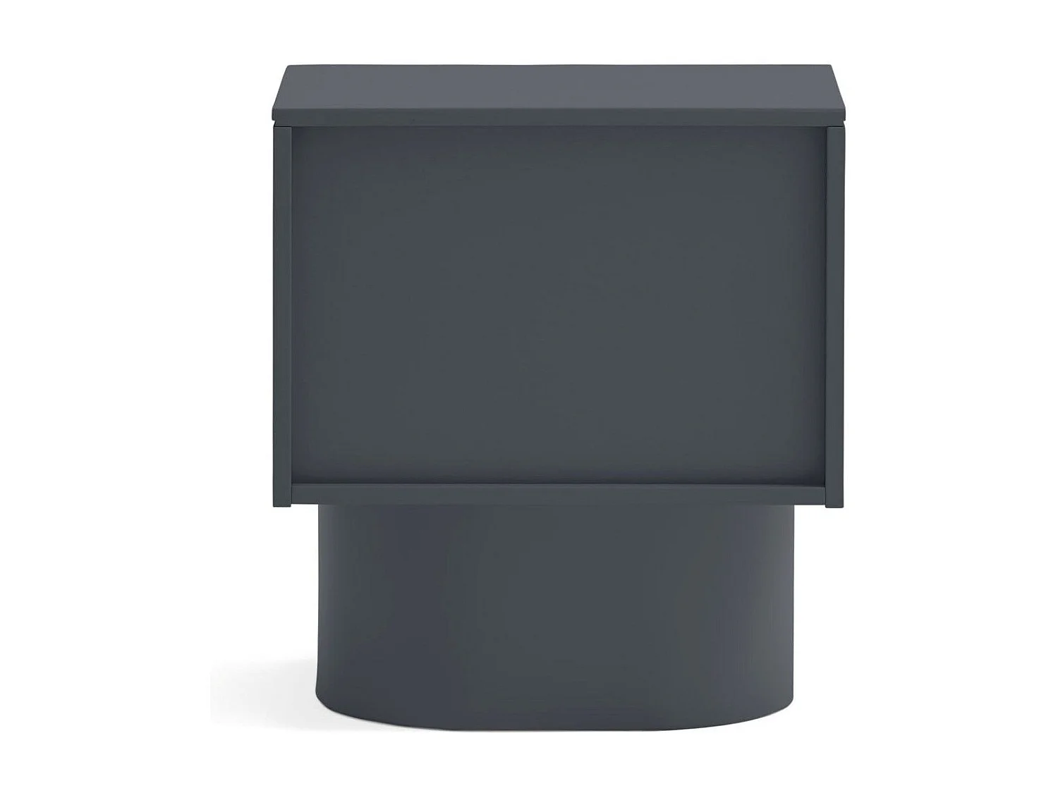 Totem - Table de chevet 2 tiroirs en bois - Couleur : Gris anthracite