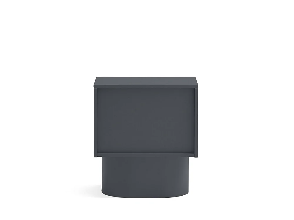 Totem - Table de chevet 2 tiroirs en bois - Couleur : Gris anthracite