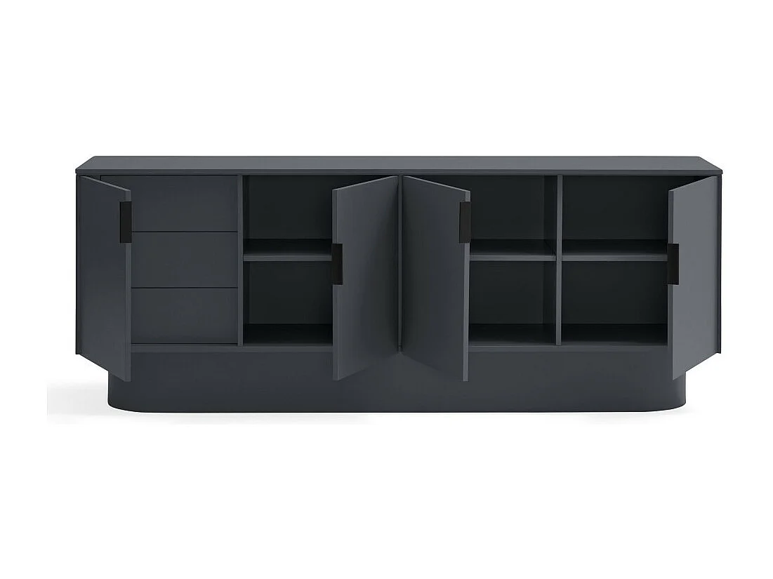 Totem - Buffet 4 portes en bois L200cm - Gris anthracite