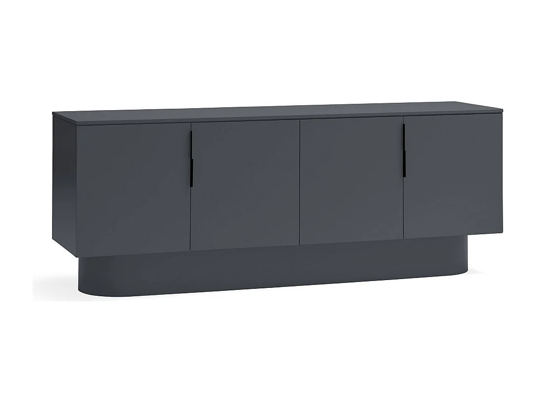 Totem - Buffet 4 portes en bois L200cm - Gris anthracite