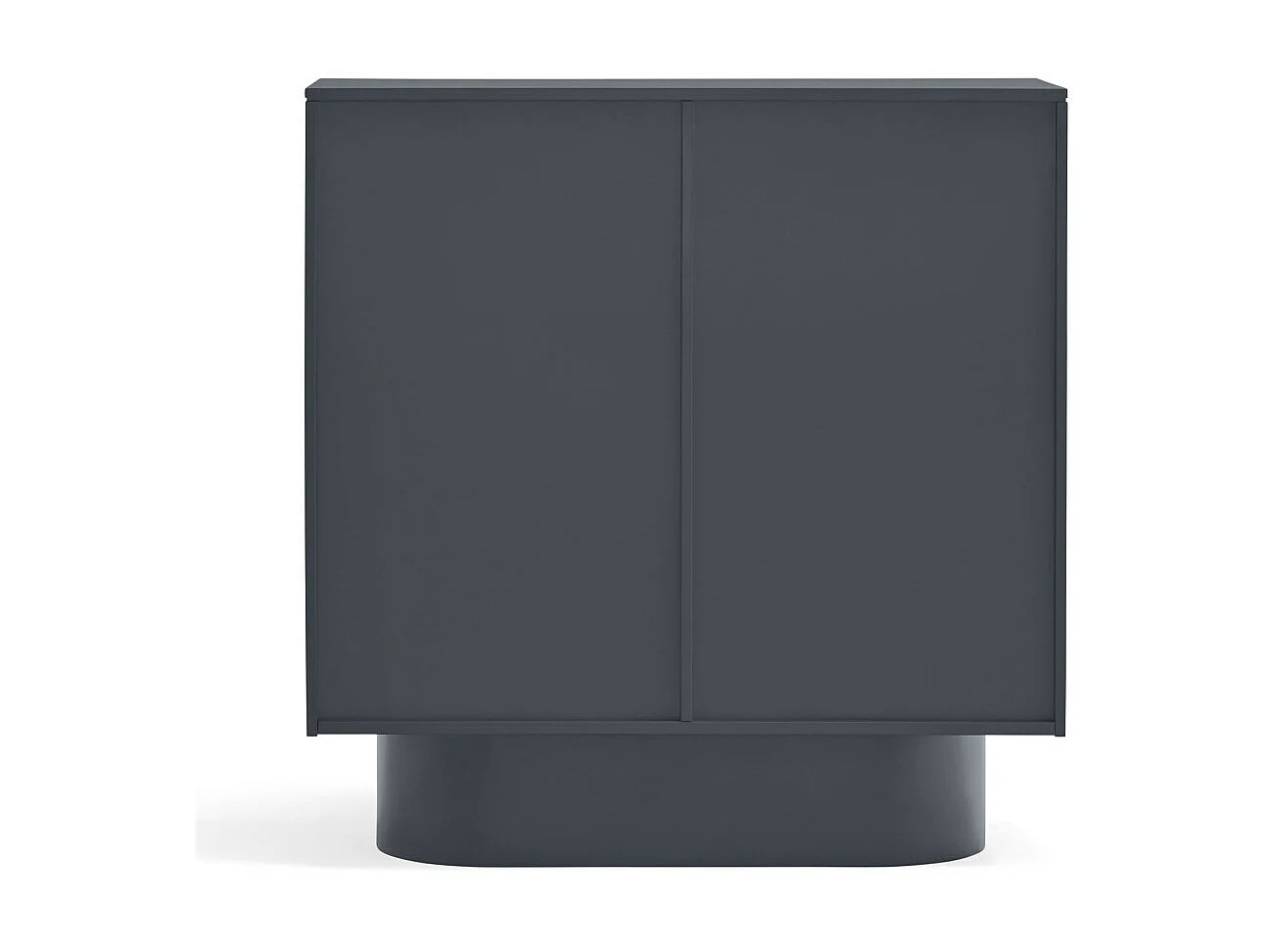 Totem - Buffet haut 2 portes en bois L100 cm - Couleur : Gris anthracite