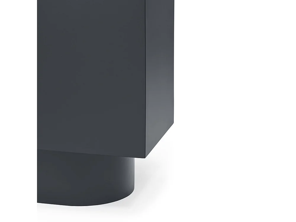 Totem - Buffet haut 2 portes en bois L100 cm - Couleur : Gris anthracite