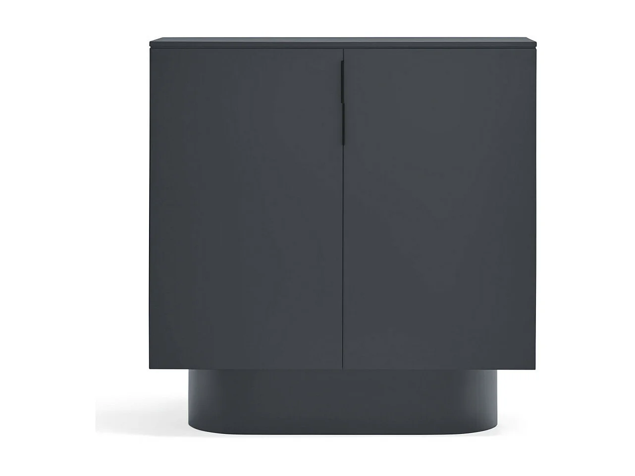 Totem - Buffet haut 2 portes en bois L100 cm - Couleur : Gris anthracite