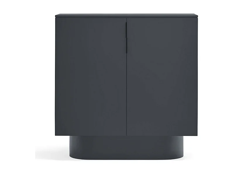 Totem - Buffet haut 2 portes en bois L100 cm - Couleur : Gris anthracite