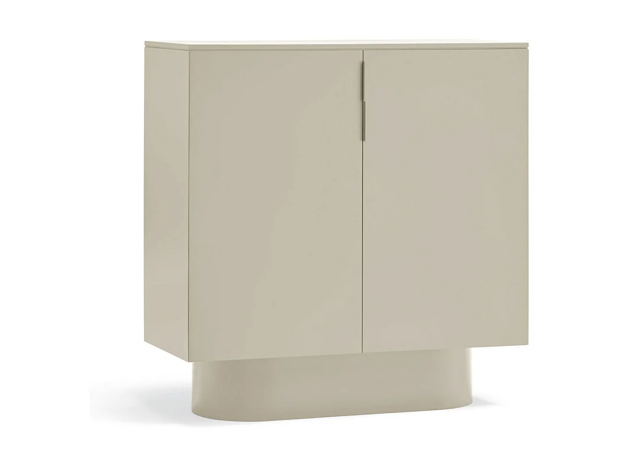 Totem - Buffet haut 2 portes en bois L100 cm - Couleur : Sable