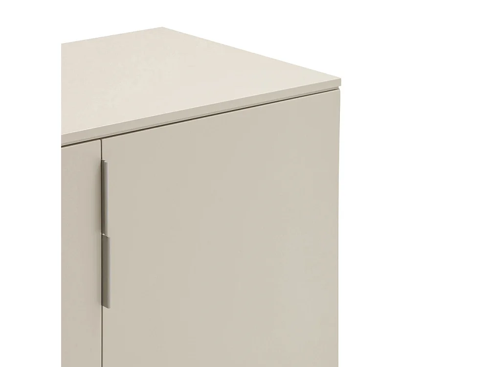 Totem - Buffet haut 2 portes en bois L100 cm - Couleur : Sable