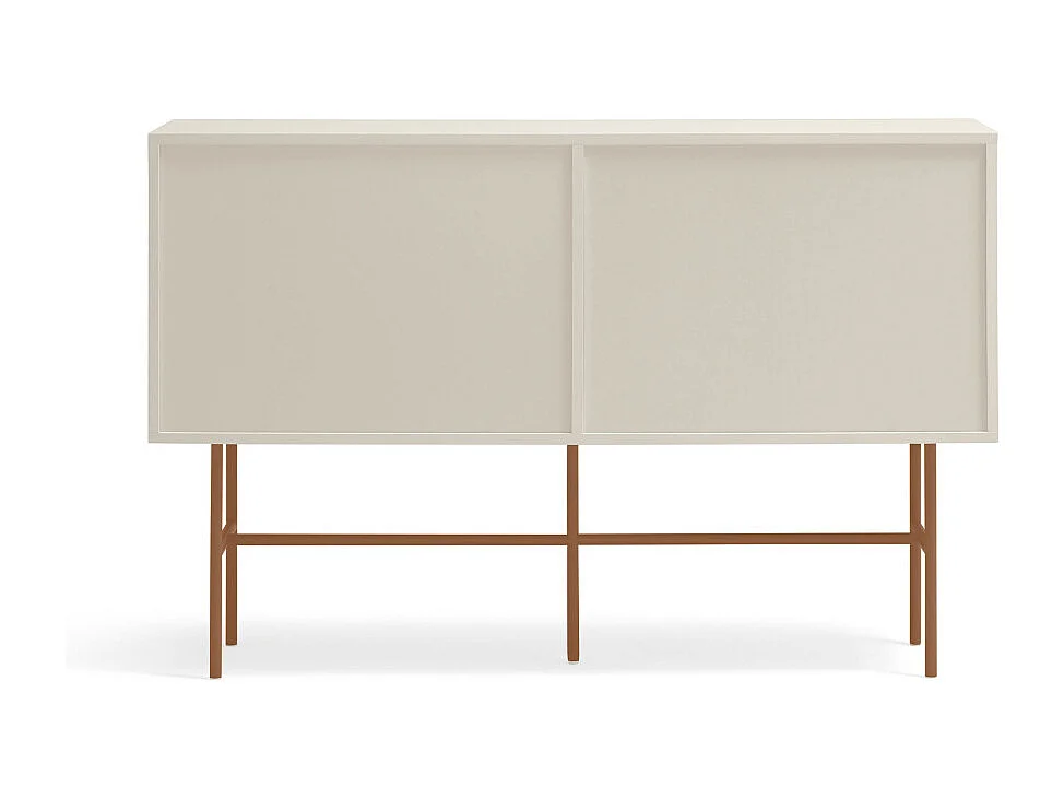 Nube - Buffet avec porte coulissante en bois L140cm - Marron argile