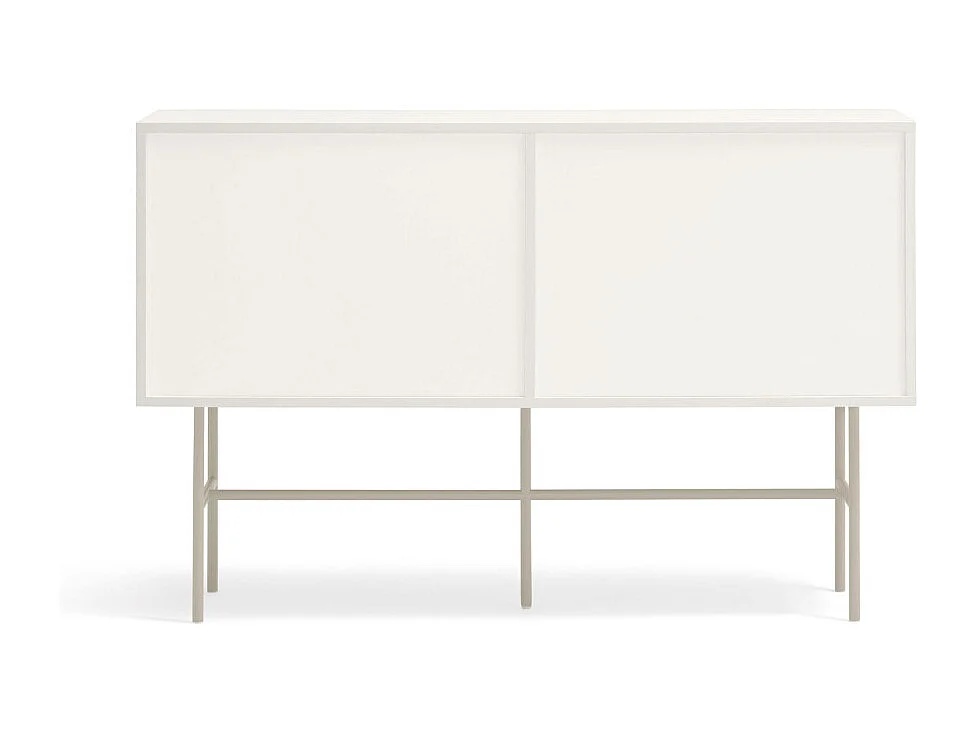 Nube - Buffet avec porte coulissante en bois L140cm - Beige