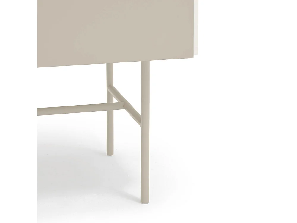 Nube - Buffet avec porte coulissante en bois L140cm - Beige