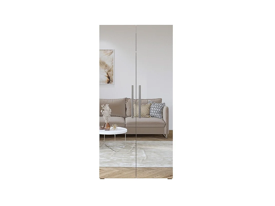 Armoire design 100 cm 2 portes avec grands miroirs collection JUPITER