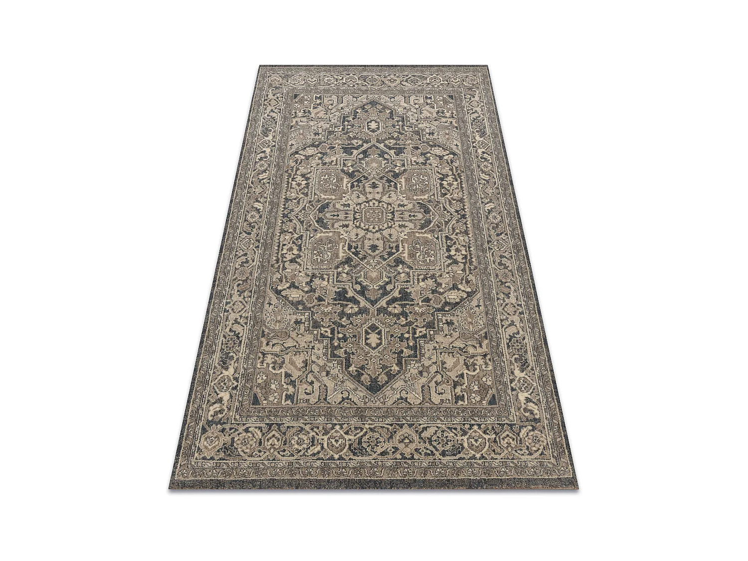 Wollen tapijt LEGEND 468 10 GB500 OSTA - Rozet, frame, exclusief grijs 240x305 cm