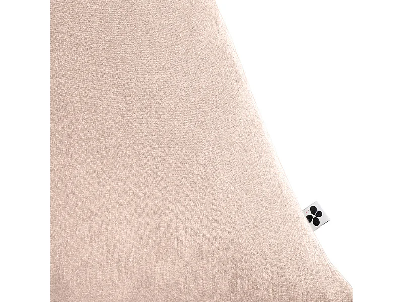 Lot de 2 coussins 40x40 double gaze de coton rose avec pompons - PEPA