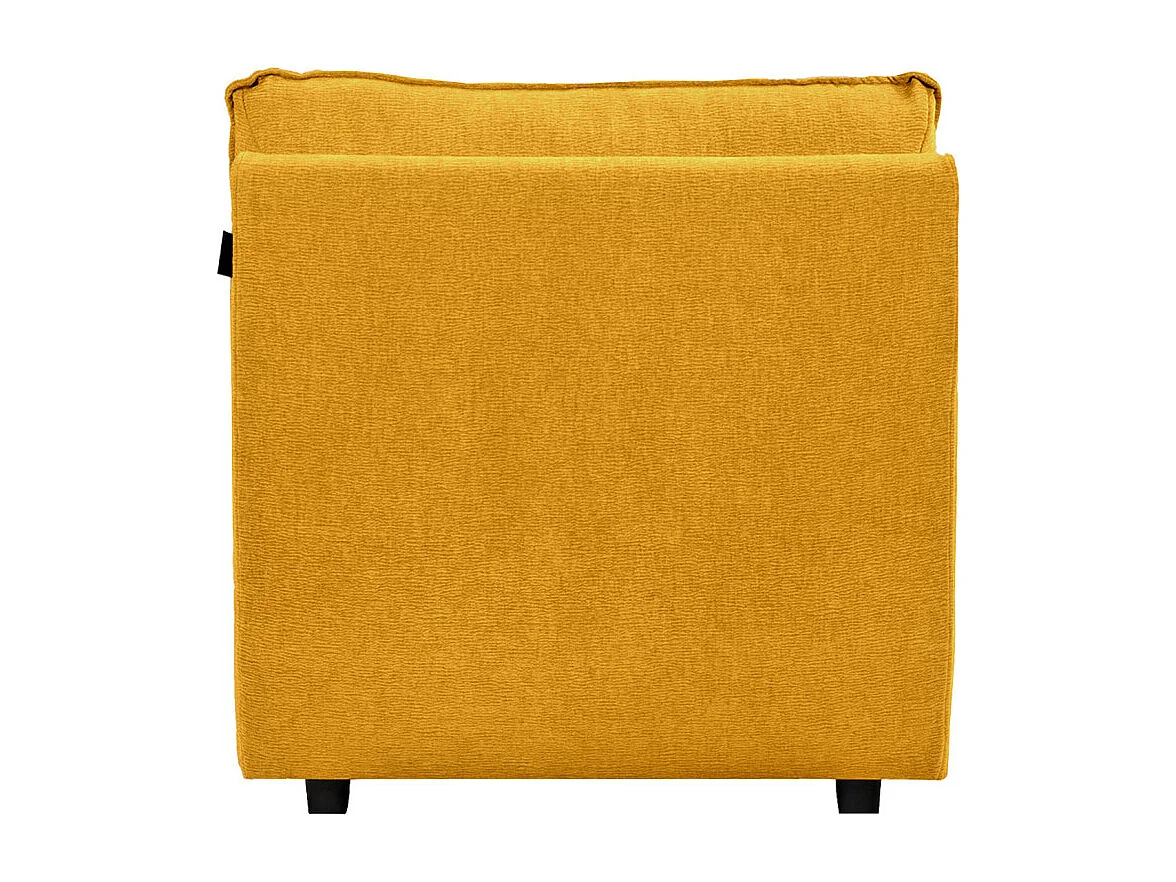 Chauffeuse pour canapé modulable en tissu doux jaune - CHARLES