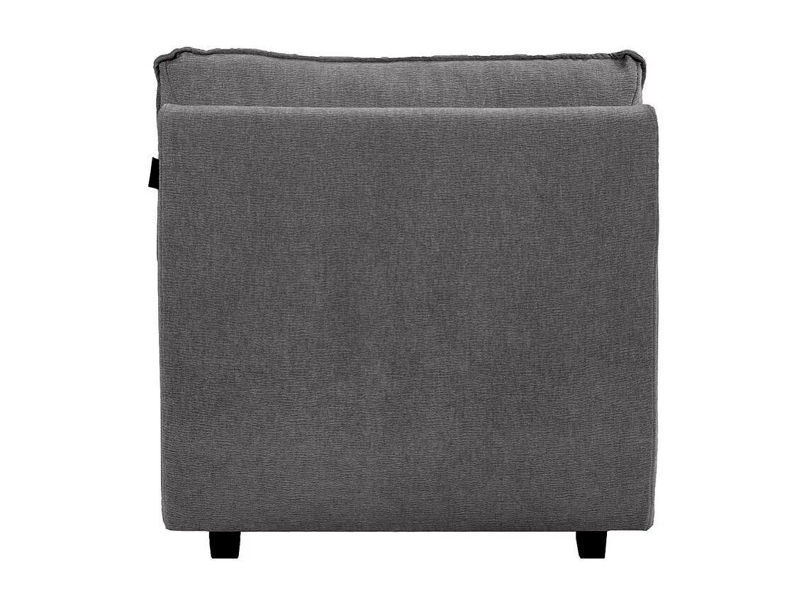 Chauffeuse pour canapé modulable en tissu doux gris foncé - CHARLES