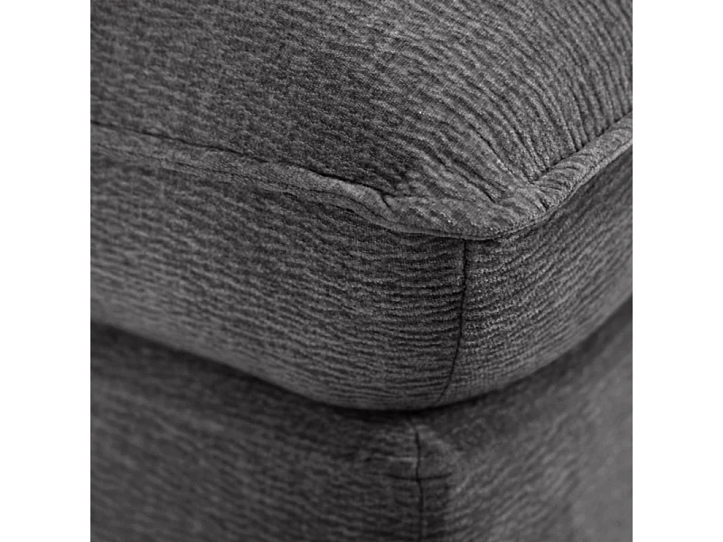 Chauffeuse pour canapé modulable en tissu doux gris foncé - CHARLES