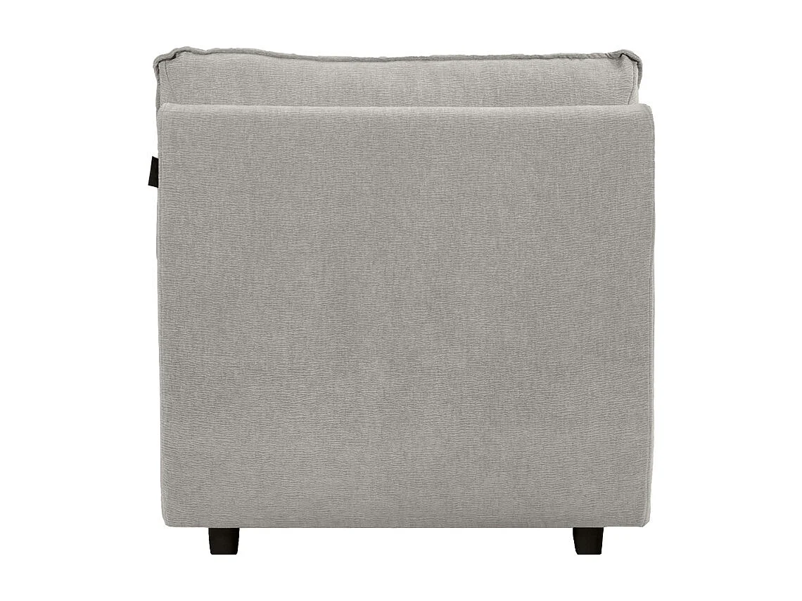 Chauffeuse pour canapé modulable en tissu doux gris clair - CHARLES