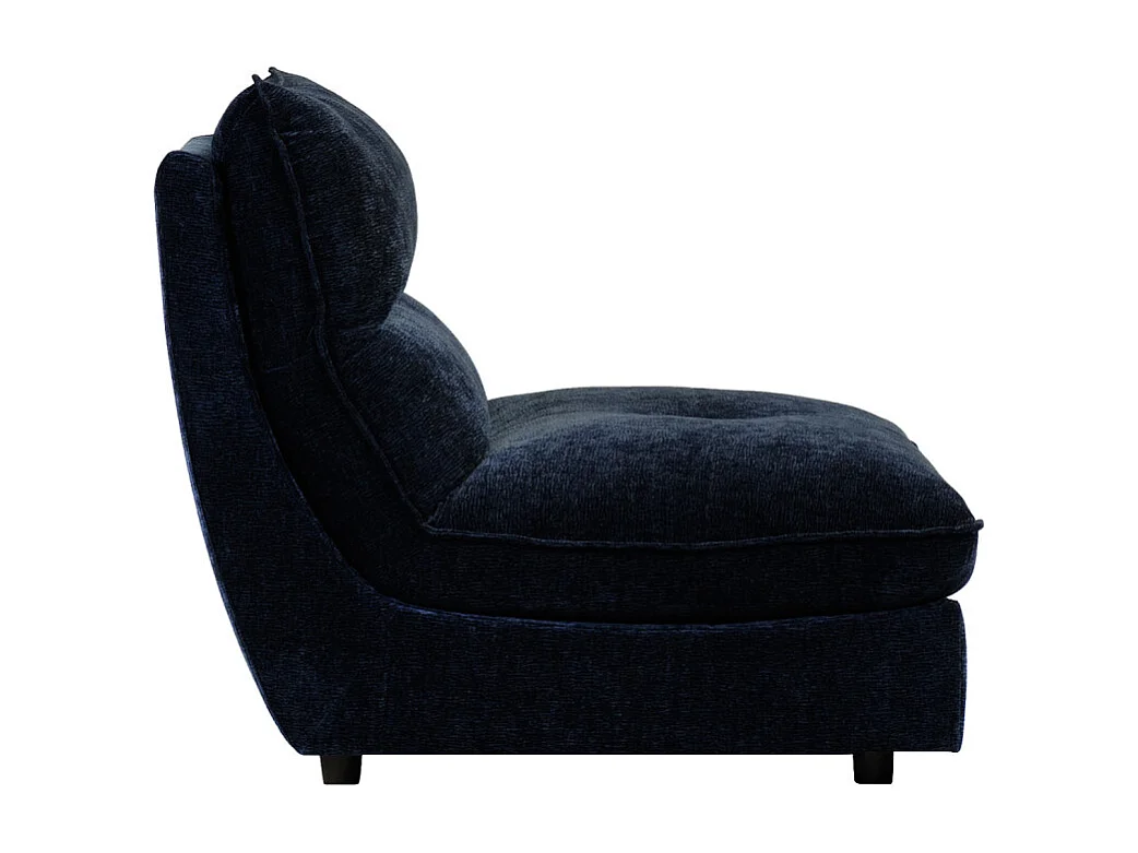 Chauffeuse pour canapé modulable en tissu doux bleu nuit - CHARLES