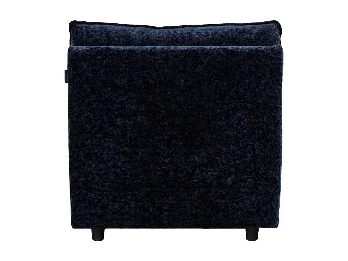 Chauffeuse pour canapé modulable en tissu doux bleu nuit - CHARLES