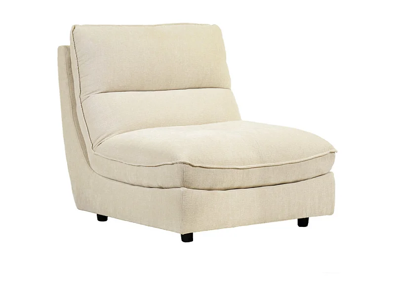 Chauffeuse pour canapé modulable en tissu doux écru - CHARLES