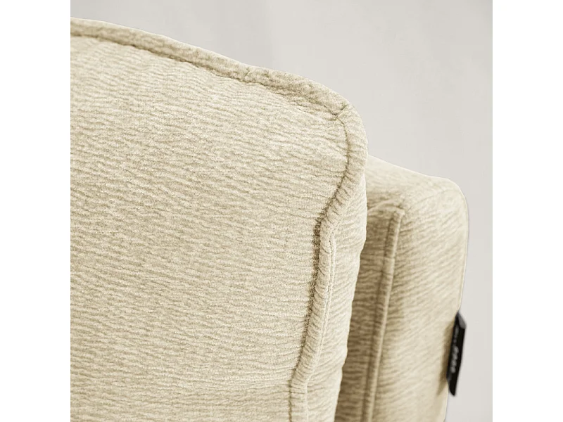 Chauffeuse pour canapé modulable en tissu doux écru - CHARLES