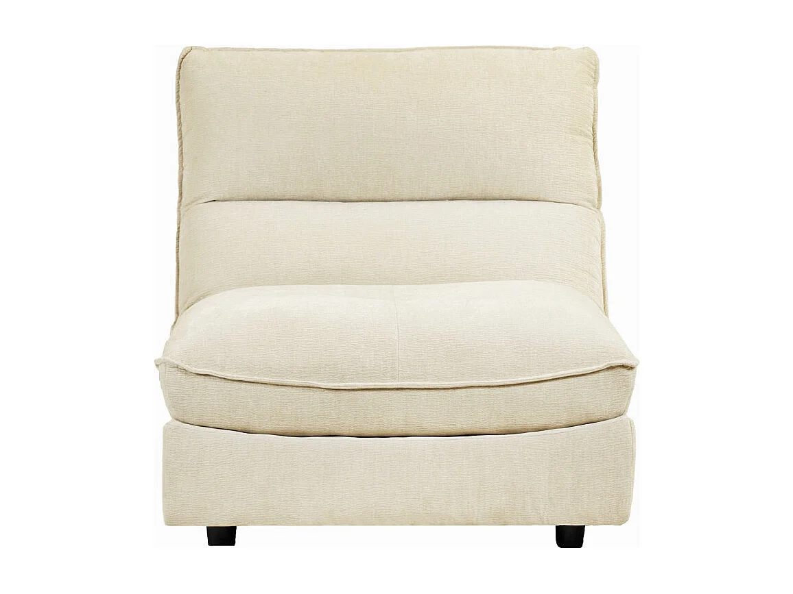 Chauffeuse pour canapé modulable en tissu doux écru - CHARLES