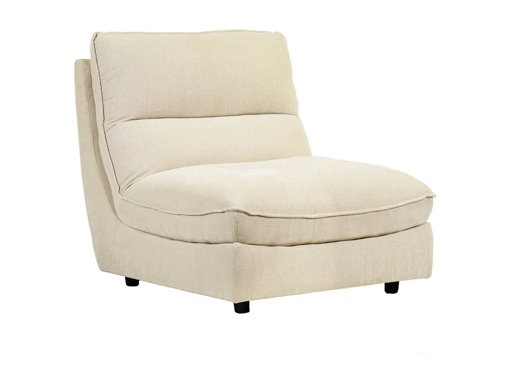 Chauffeuse pour canapé modulable en tissu doux écru - CHARLES