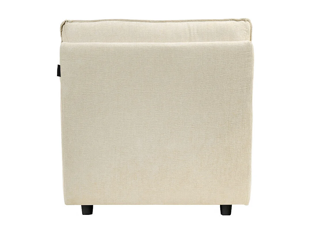 Chauffeuse pour canapé modulable en tissu doux écru - CHARLES
