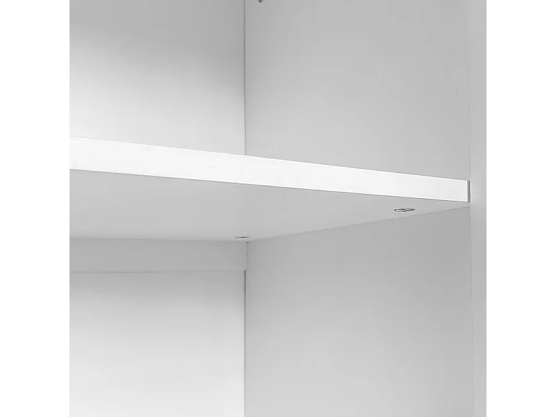 Aparador bajo - Estilo escandinavo - 2 puertas decorativas con vetas verticales - Blanco