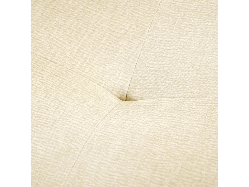 Pouf pour canapé modulable en tissu doux écru et passepoil - CHARLES