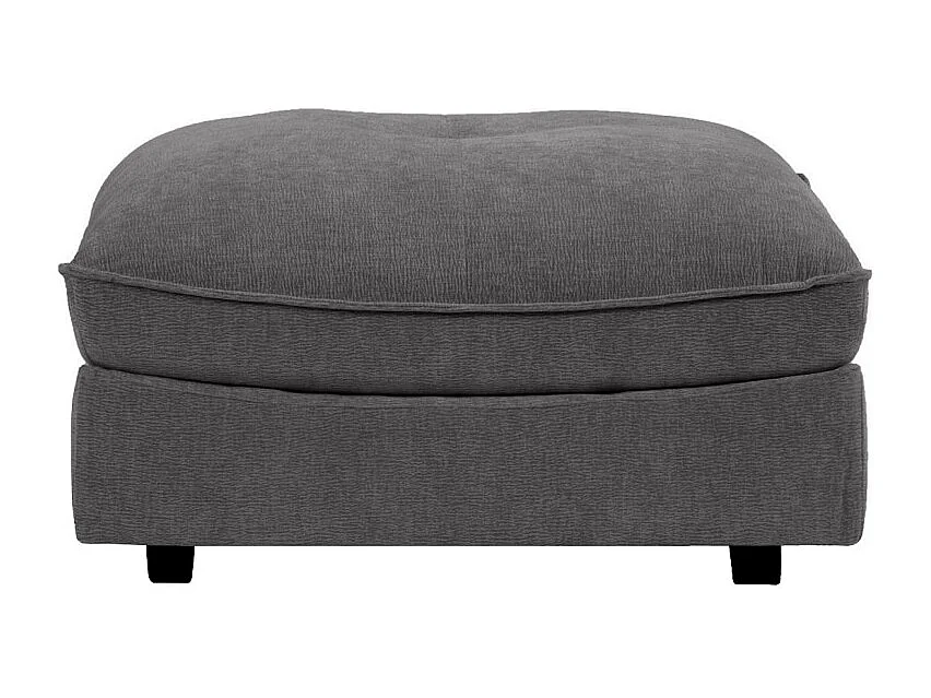Pouf pour canapé modulable en tissu doux gris foncé - CHARLES