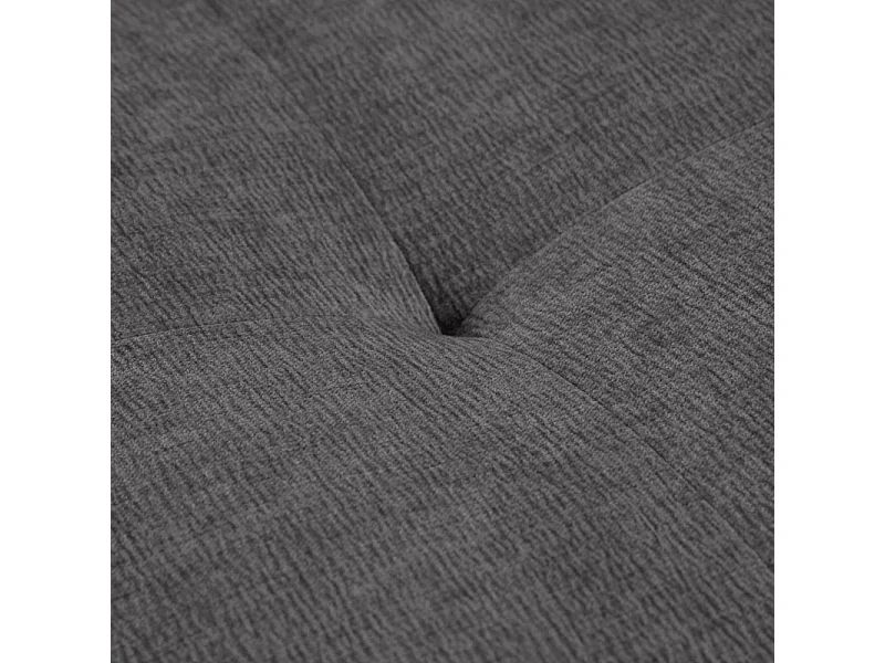 Pouf pour canapé modulable en tissu doux gris foncé - CHARLES