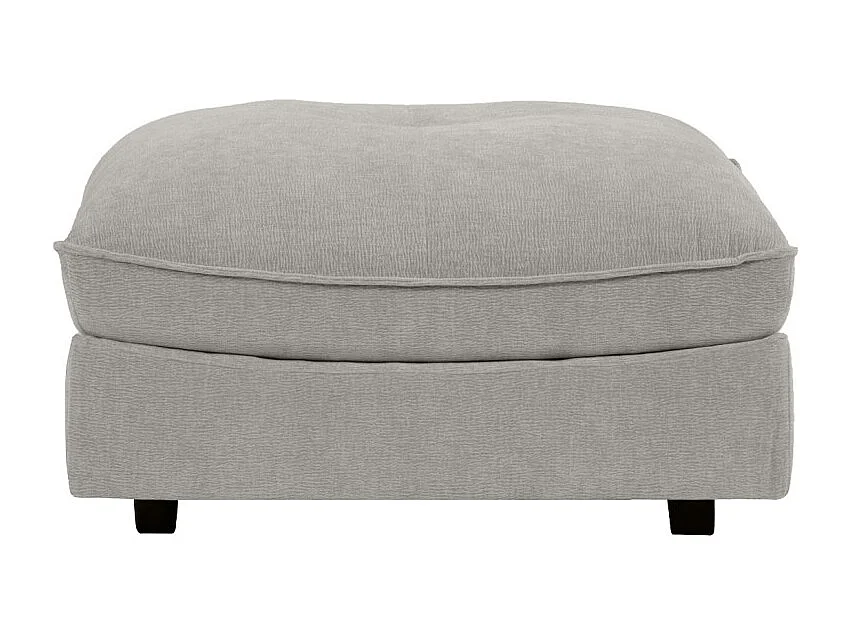 Pouf pour canapé modulable en tissu doux gris clair - CHARLES