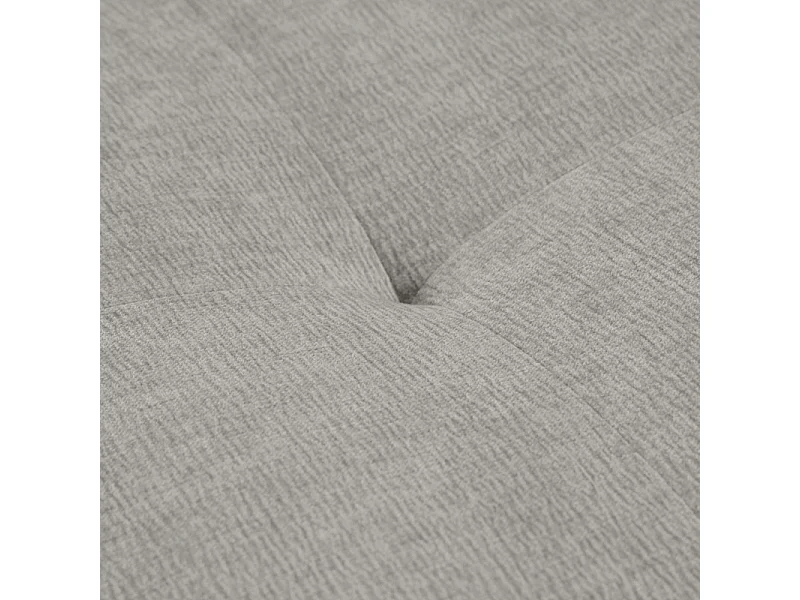 Pouf pour canapé modulable en tissu doux gris clair - CHARLES