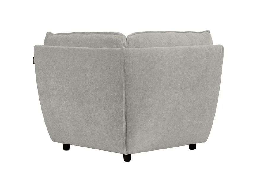 Angle pour canapé modulable en tissu doux gris clair - CHARLES