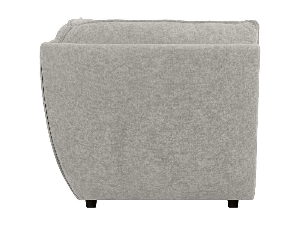 Angle pour canapé modulable en tissu doux gris clair - CHARLES