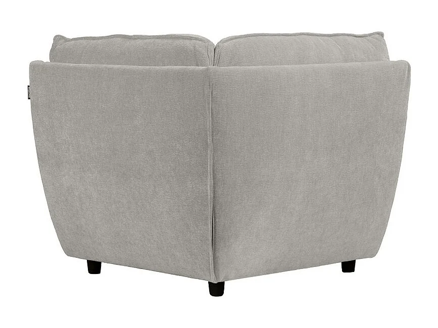 Angle pour canapé modulable en tissu doux gris clair - CHARLES