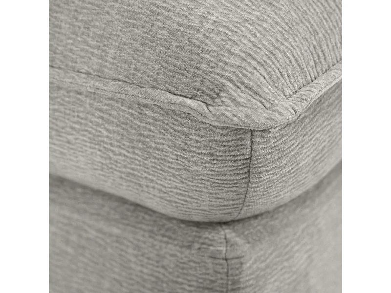 Angle pour canapé modulable en tissu doux gris clair - CHARLES