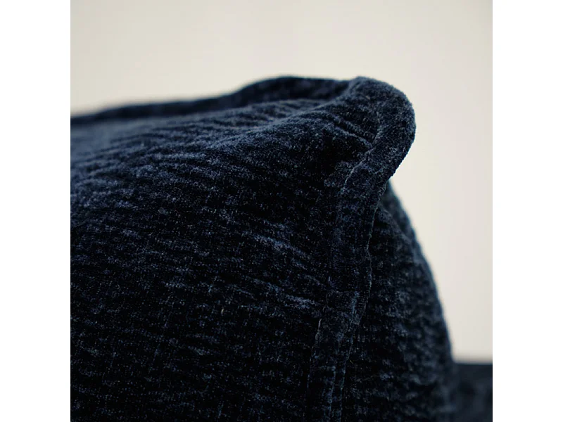 Angle pour canapé modulable en tissu doux bleu nuit - CHARLES