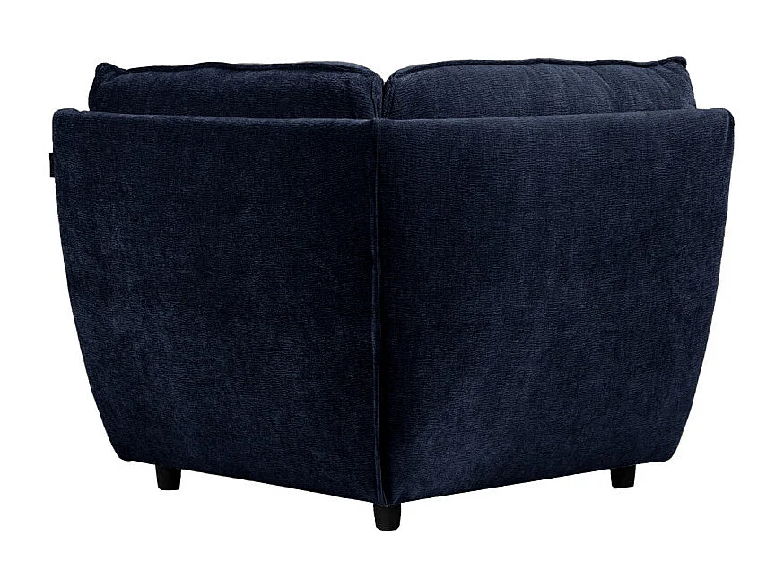 Angle pour canapé modulable en tissu doux bleu nuit - CHARLES