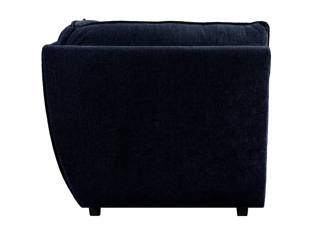 Angle pour canapé modulable en tissu doux bleu nuit - CHARLES