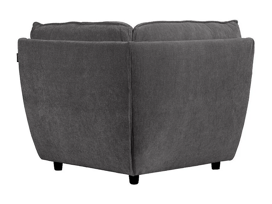 Angle pour canapé modulable en tissu doux gris foncé - CHARLES